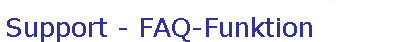 Support - FAQ-Funktion